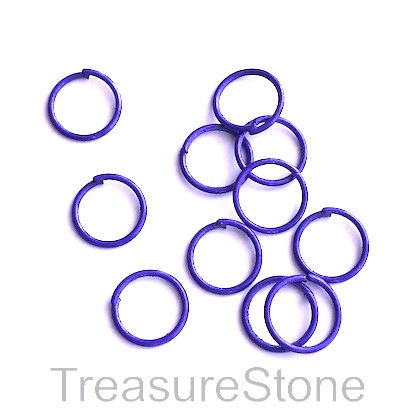 Jump Rings, aluminum, purple, 8mm, 0.8mm thick, 20 gauge. 100pcs