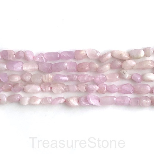 Bead, Kunzite, about 6x8mm nugget. 15 inch
