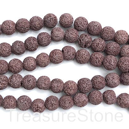 Bead, brownish purple lava, about 10mm round. 15.5-inch, 40pcs - Click Image to Close
