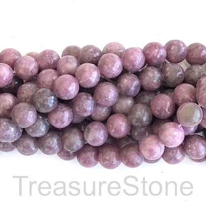 Bead, purple lepidolite, Grade B, 8mm round. 15.5 inch, 47 pcs