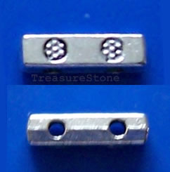 Spacer bead,antiqued silver-finished, 3x10mm. Pkf of 18.