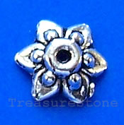 Bead cap, antiqued Silver Finished, 10mm. pkg of 20.
