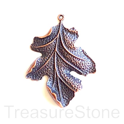 Pendant, silver-finished, 50x62mm leaf. Sold individually.