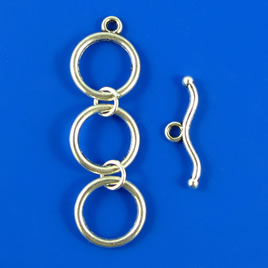 Clasp, toggle, antiqued silver-finished,14x44/23mm. Pkg of 4
