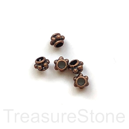 Bead, antiqued copper finished, 4x6mm rondelle spacer. 20.