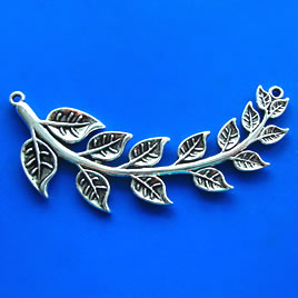 Link/Pendant, silver-finished, 38x88mm. Sold individually.