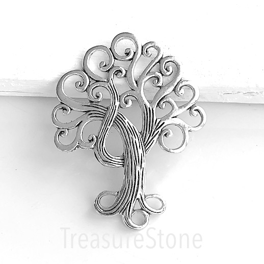 Pendant, silver coloured, 58x74mm Tree of Life. Each. - Click Image to Close
