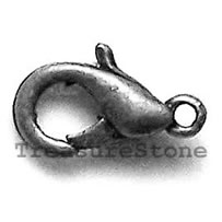Clasp, lobster claw, black-finished, 10x6mm. Pkg of 15.