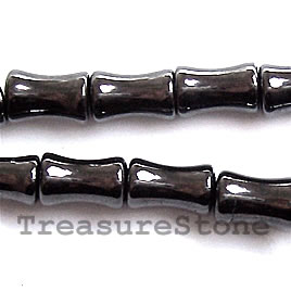 Bead, magnetic, 6x12mm bamboo - Grade B. 16 inch strand