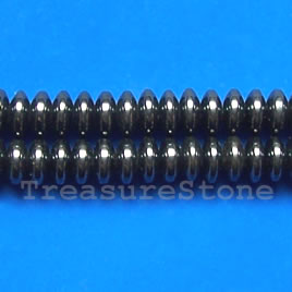 Bead, magnetic, 4mm disc. 16 inch strand