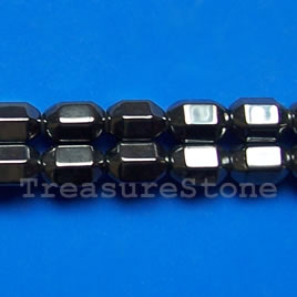 Bead, magnetic, 6x8mm faceted drum. 16 inch strand
