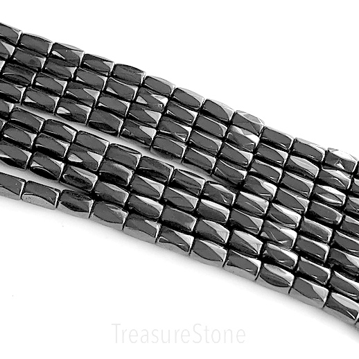 Bead, Magnetic, 5x8mm 18 faceted barrel. 16 inch, 49pcs