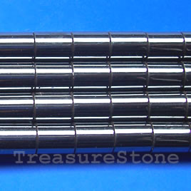 Bead, magnetic, 5x8mm tube. 16 inch strand.