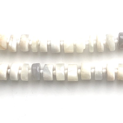 Bead, moonstone, about 4x11mm disc, grade C-. 16-inch, 54pcs