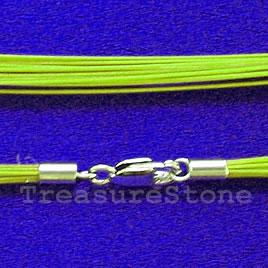 Cord, nylon, lemon,16 inch with sterling silver clasp