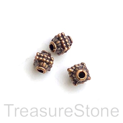 Bead, antiqued copper finished, 7mm spacer. Pkg of 12 - Click Image to Close
