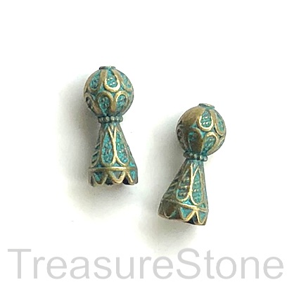 Bead, patina finished, 8x18mm spacer. 6pcs