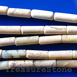 Bead, african opal, tube, 4x14mm, 16-inch strand