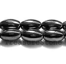 Bead, magnetic, 7x12mm oval. super strong. 16 inch strand