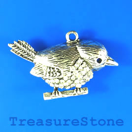Pendant, 38x52mm bird with crystals. Sold individually. - Click Image to Close