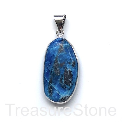 Pendant, apatite. 18x34mm. Sold individually.