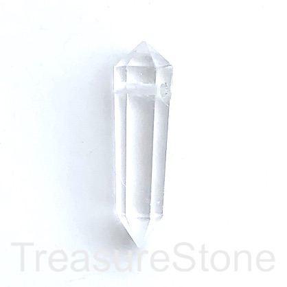 Pendant, clear crystal quartz. 12x48mm. ea - Click Image to Close