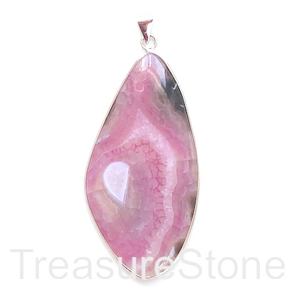 Pendant, agate (dyed), 40x78mm drop. Sold individually.