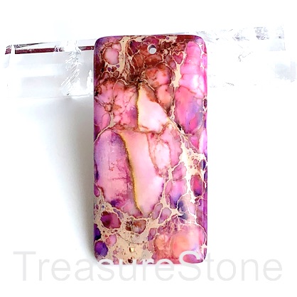 Bead,Pendant,Imperial impression jasper,dyed,pink,30x60mm.ea
