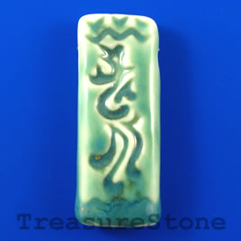 Pendant, Porcelain, 21x53mm rectangle. Sold individually.