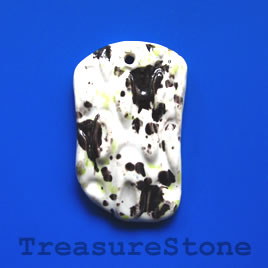 Pendant, Porcelain, 34x52mm. Sold individually.
