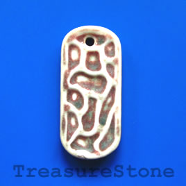 Pendant, Porcelain, 23x51mm. Sold individually.