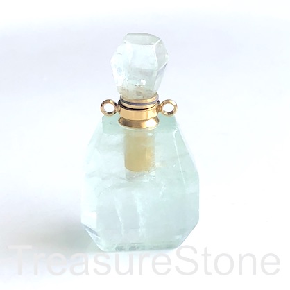 Pendant, fluorite 2. 19x36mm perfume, essential oil bottle. ea