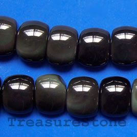 Bead, rainbow obsidian, Grade A. 12x15mm double-drilled. 16-inch