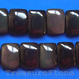Bead, rainbow obsidian, 10x14x5mm double-drilled. 16-inch strand