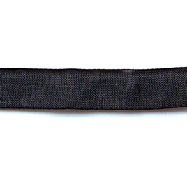 Organza ribbon, black, 10mm wide. Pkg of 6 meters.