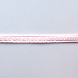 Ribbon, velvet and nylon, light pink, 4mm wide. Pkg of 7 meters.