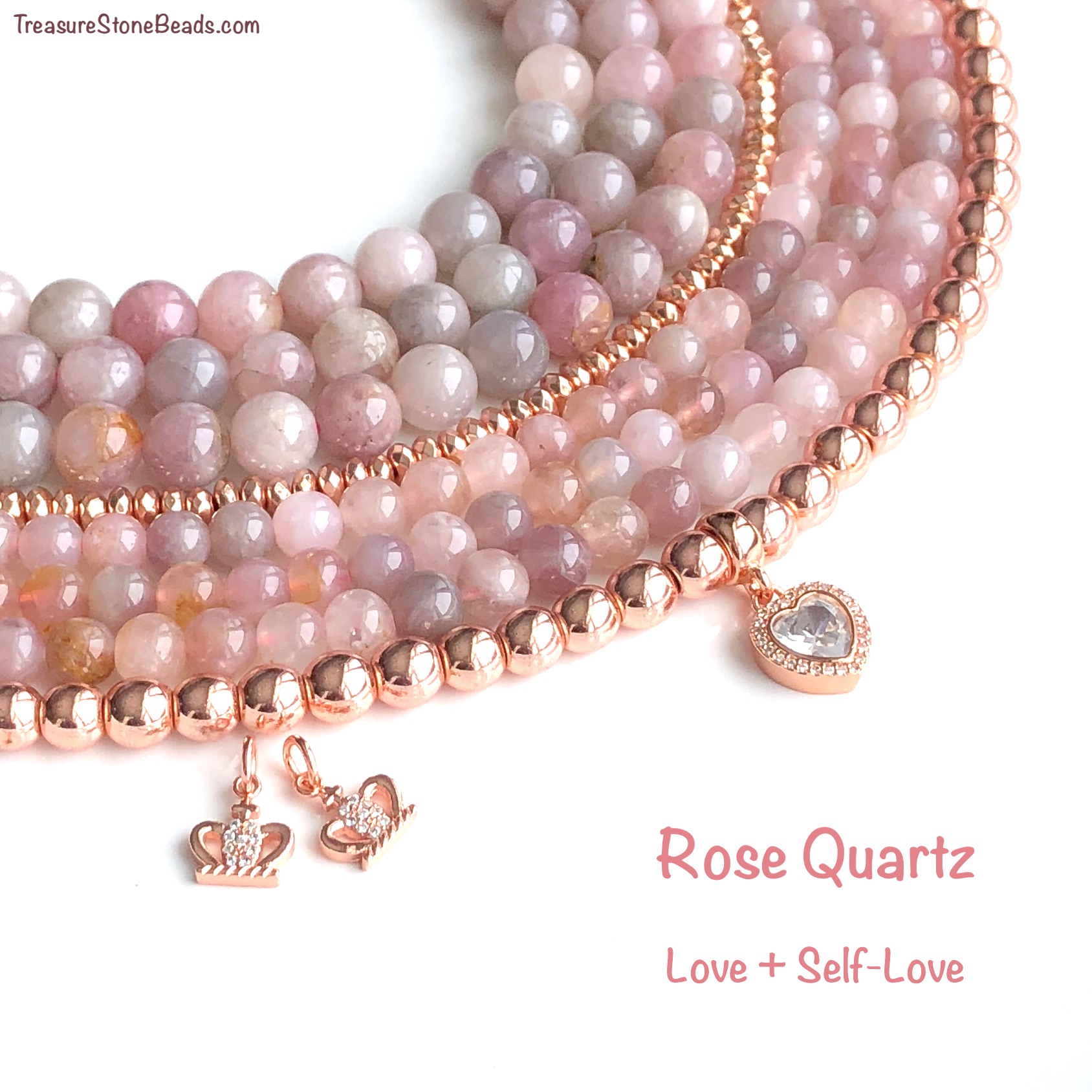 Bead, rose quartz, 4mm round. 15.5-inch, 92pcs - Click Image to Close