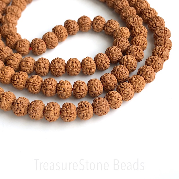 Bead, Rudraksha seed, about 6.5x7.5mm. pack of 108pcs.