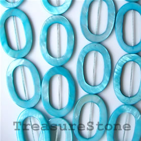 Bead, shell, MOP, 20x30/12x22mm oval donut. Sold per 16-inch