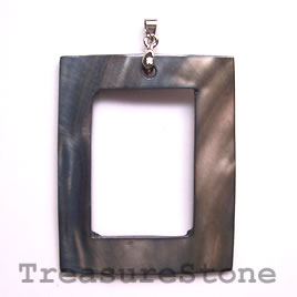 Pendant, shell, 42x52/24x35mm. Sold individually.