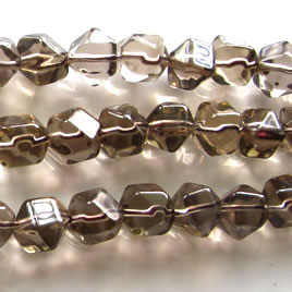 Bead, smoky quartz,about 18x20mm faceted nugget. 15-inch strand.