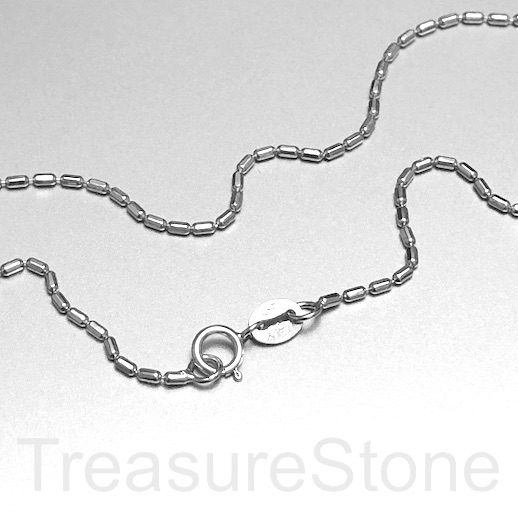 Sterling silver chain, 1mm, 18". each