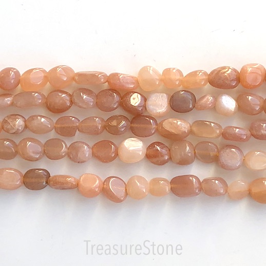 Bead, Sunstone, 8x10mm nugget. 15-inch strand, about 42pcs