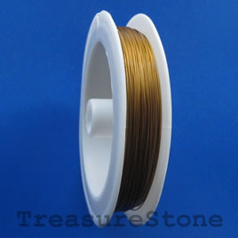 Tigertail, Gold, 7 strands, 0.38mm diameter, 50meters