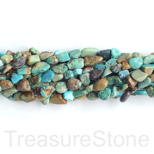 Bead, turquoise (natural), about 8mm nugget. 15-inch