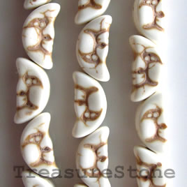 Bead, white turquoise, 10x18mm. Sold per 15.5 inch strand