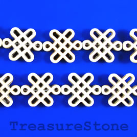 Bead, dyed turquoise, 24x28mm knot. Pkg of 14.