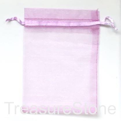 Bag, organza, 3.5x4 inch lilac purple. Pkg of 5pcs.