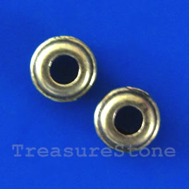 Bead, antiqued bronze finished, 6x2mm rondelle spacer. 25.