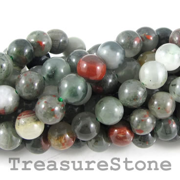 Bead, African blood stone, 6mm round. 15.5-inch, 61pcs